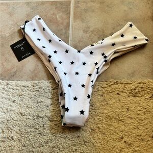 NWT SKATIE White Star-Patterned Bikini Bottoms